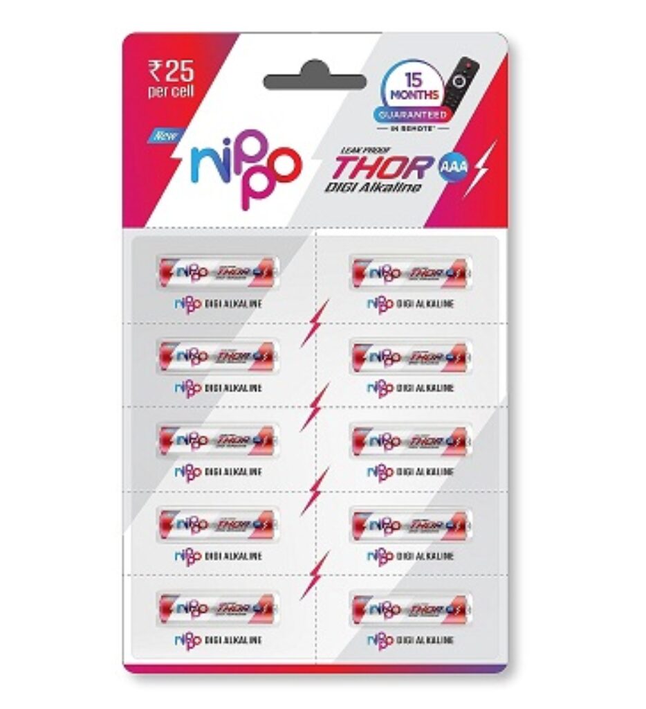 Nippo Thor Leakproof Alkaline AAA Batteries 1.5 V