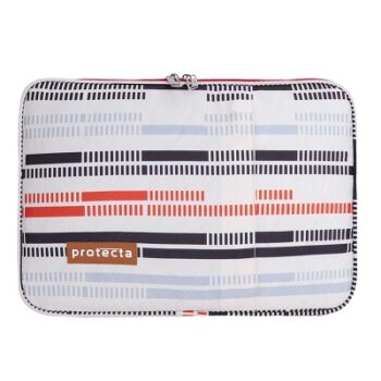 Protecta Phoenix Waterproof 14 Inch Laptop Sleeve Hand Bag Cover for Men & Women Ideal for Office & College, with Soft Plush Interiors - (Broken Lines Print)