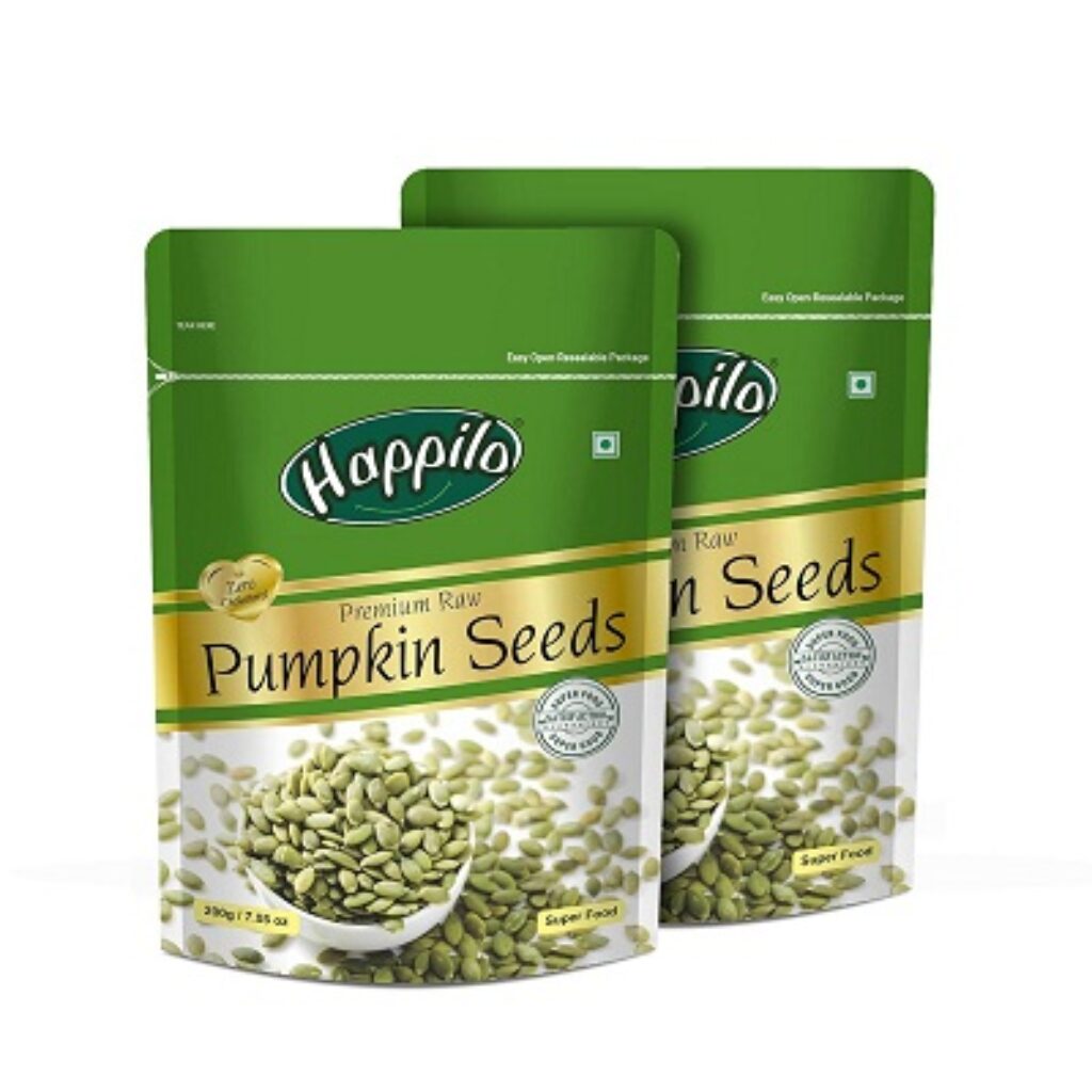 Happilo Premium Pumpkin Seeds for Eating 200g each (Pack of 2)