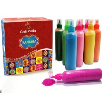 CraftVatika 12 Rangoli Colour Powder Tube Kit