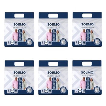 Amazon Brand Solimo Adult Diaper Pants Pack of 60 - Large