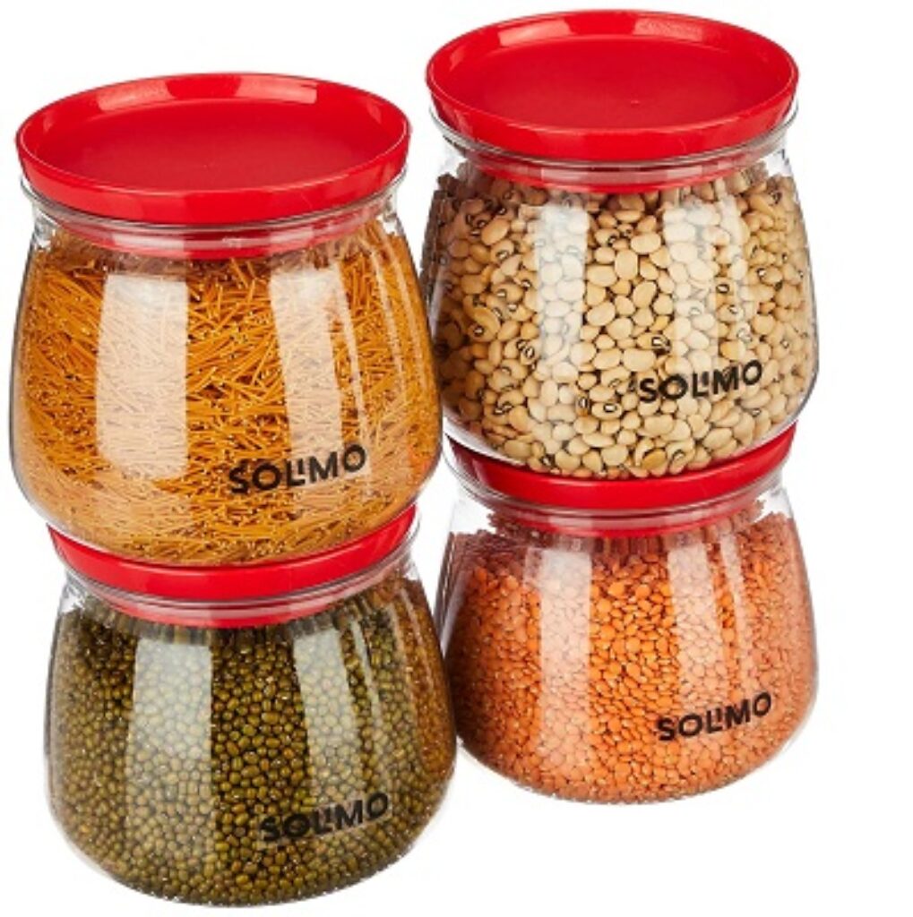 Amazon Brand - Solimo Plastic Storage Jar and Container Set