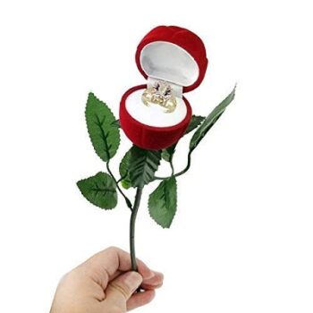 suvasane Jewellery Red Velvet Rose Ring Vanity Box