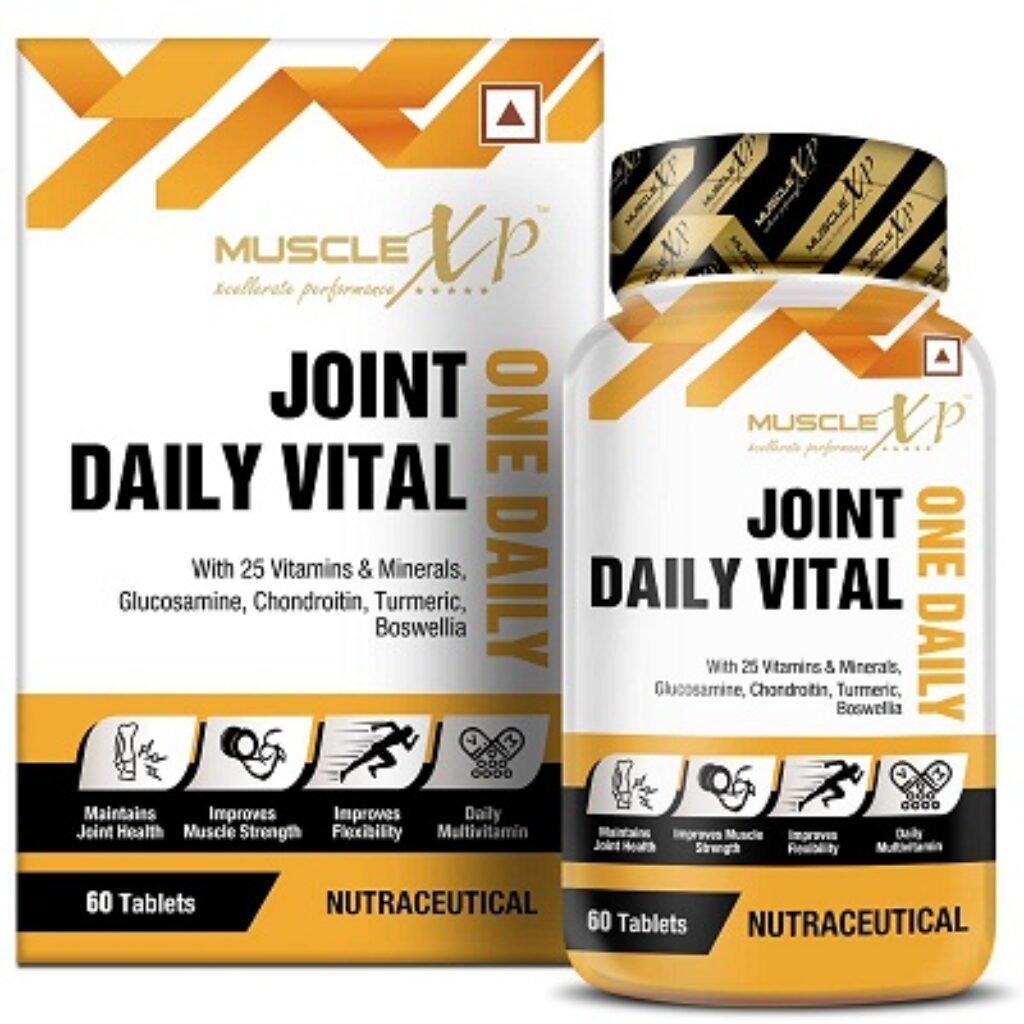 MuscleXP MultiVitamin Joint One Daily Vital with Glucosamine, Chondroitin, Curcumin 95% - 60 Tablets