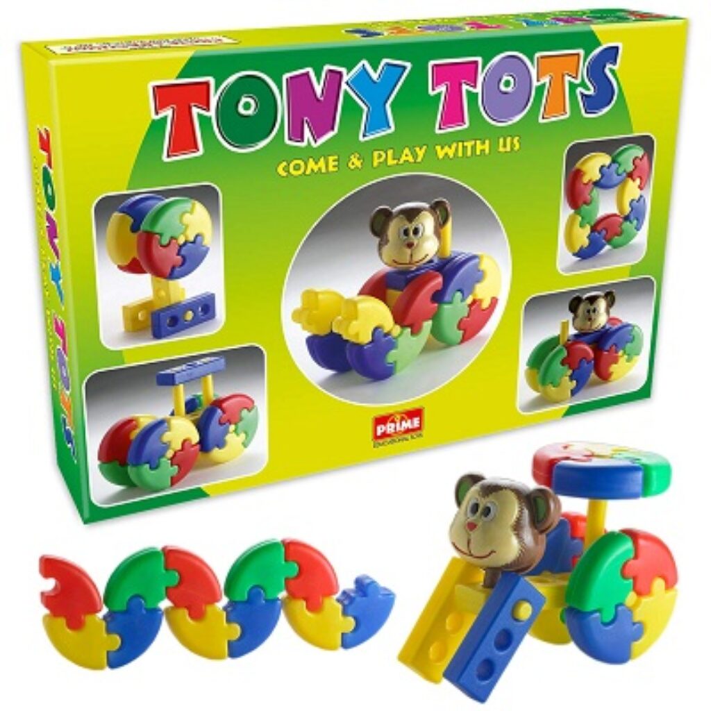 Prime Tony Tots - Building House Blocks for Kids, Age 3+, Multi Color