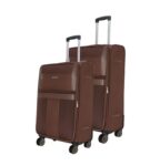 Nasher Miles Toledo Expander Soft-Sided Polyester Luggage Set of 2 Brown Trolley Bags (65 & 75 cm)