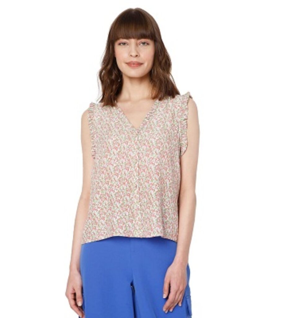 VERO MODA Women's Rayon Blend Regular Fit Top