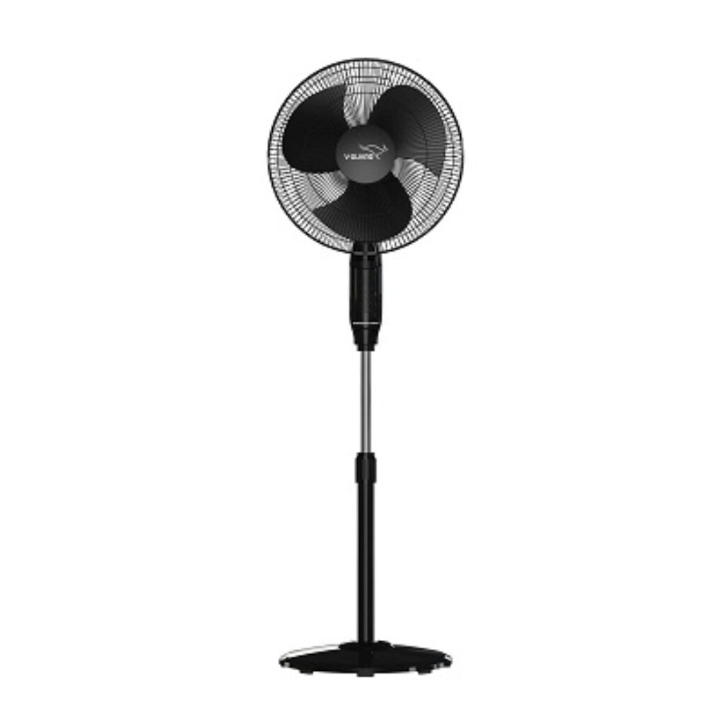 V-Guard Gatimaan Pro HSP N High Speed Pedestal Fan | 3 Adjustable Fan Speeds | Rust Resistant ABS Body | Powerful 2100 RPM Motor | Black | 40 cm (400mm)