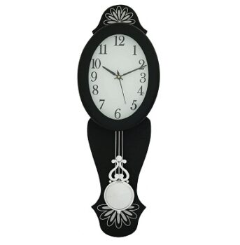 Roll over image to zoom in VIDEO CHRONIKLE Decorative Vertical Pendulum Wooden Case Analog Wall Clock