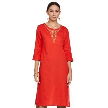 Amazon Brand - Myx Women Cotton Kurta