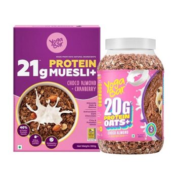 Yogabar High Protein Muesli - Choco Almond & Cranberry