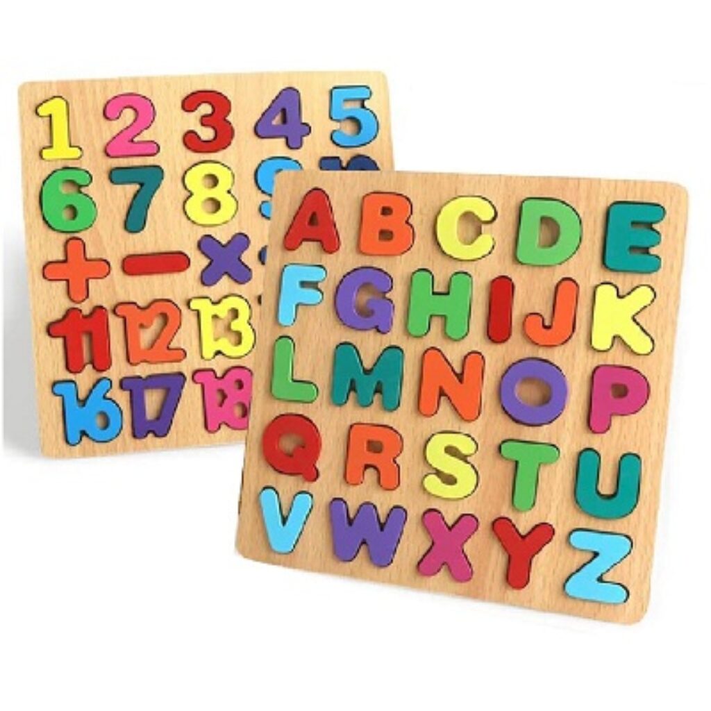 3D Wooden Puzzles,Alphabet Puzzles for Kids,Numbers Puzzles for Kids