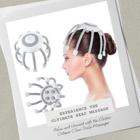 Head Massager - SELLASTIC Electric Octopus Claw Scalp Vibration Massage Machine