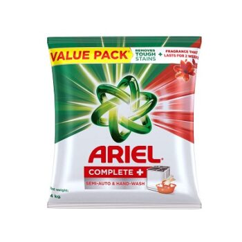 Ariel Complete + Semi Auto and Hand Wash Detergent Washing Powder, 4Kg Value Pack