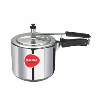 BALTRA Aluminum Stella Induction Pressure Cooker with Inner Lid ( Silver, 3 Liters)