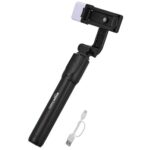 amazon basics Extendable Bluetooth-Enabled Selfie Stick/Tripod with Wireless Remote, White Light, 2 Colour Modes, Useful for Selfies, Makeup, Vlogging and Portrait Shots