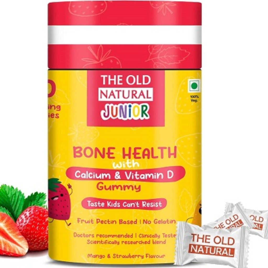 The Old Natural Bone Health Calcium & Vitamin D Fruit Pectin Based Gummies