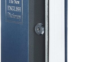 Amazon Basics Book Safe With Key Lock, Small, Blue