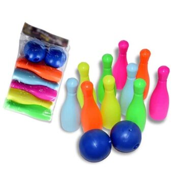 Shah Incorporation Bowling Game Set for Kids with 10Pin 2 Ball Sport Toys Gift for Baby Boys Girls Age 3 4 5 6 Years Old (Pure Virgin Plastic) Toys