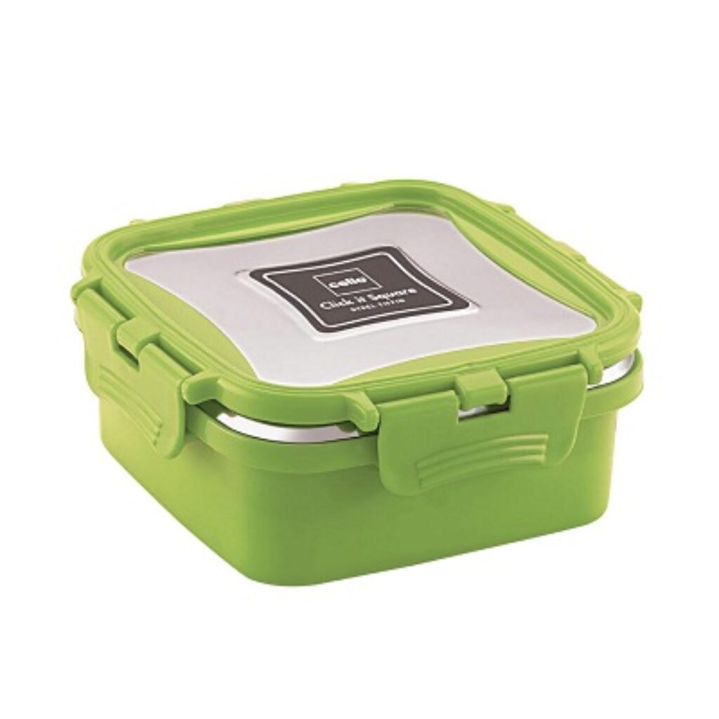 CELLO Thermo Click Stainless Steel Small Lunch Pack for Office & School Use, Green