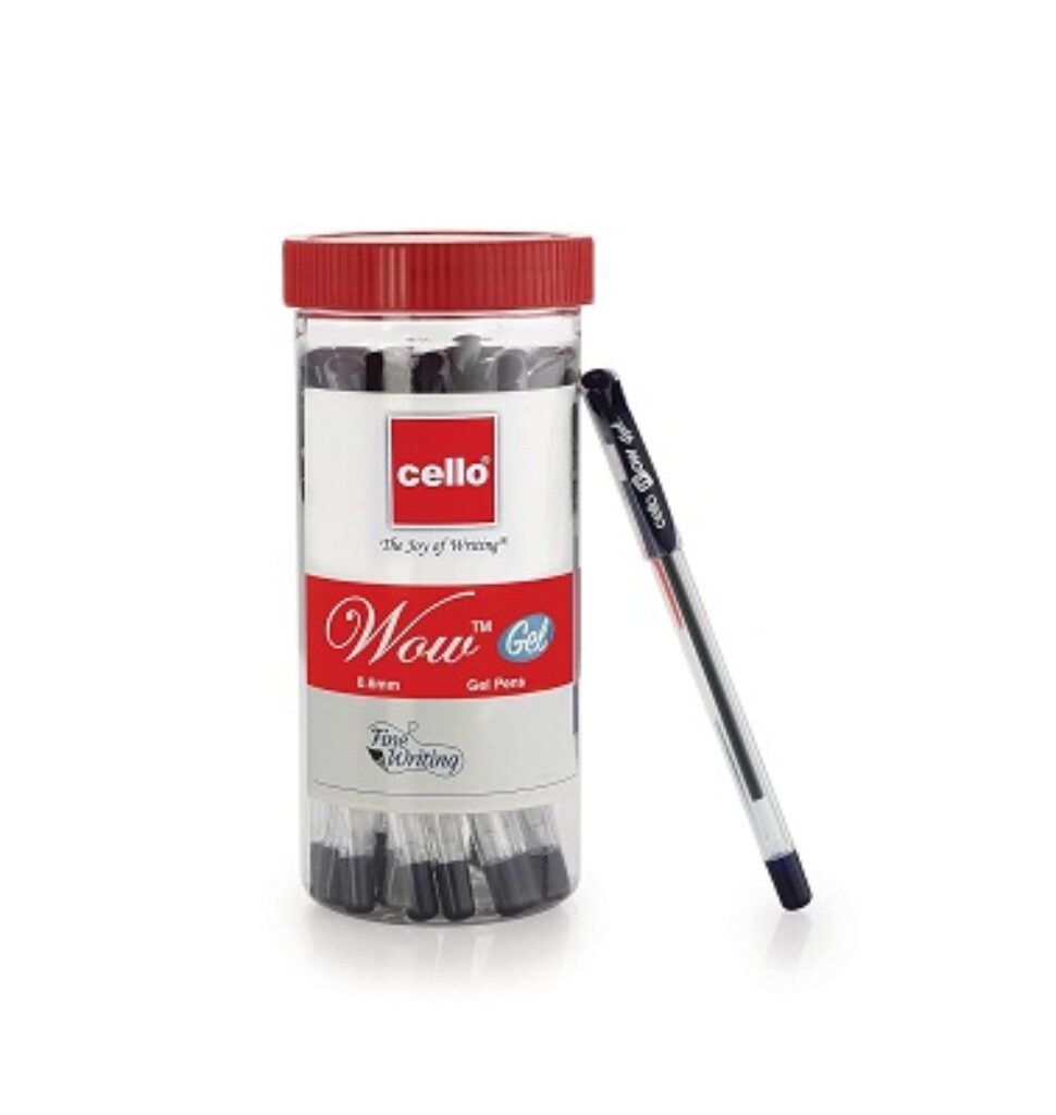 Cello Wow Blue Gel Pen Jar of 20 Units