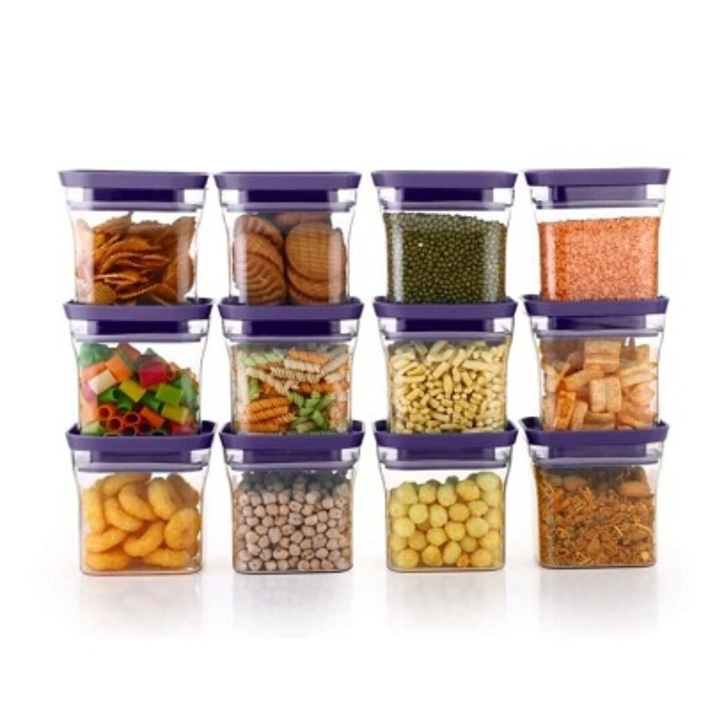 Homemet Airtight Plastic Unbreakable Square Containers