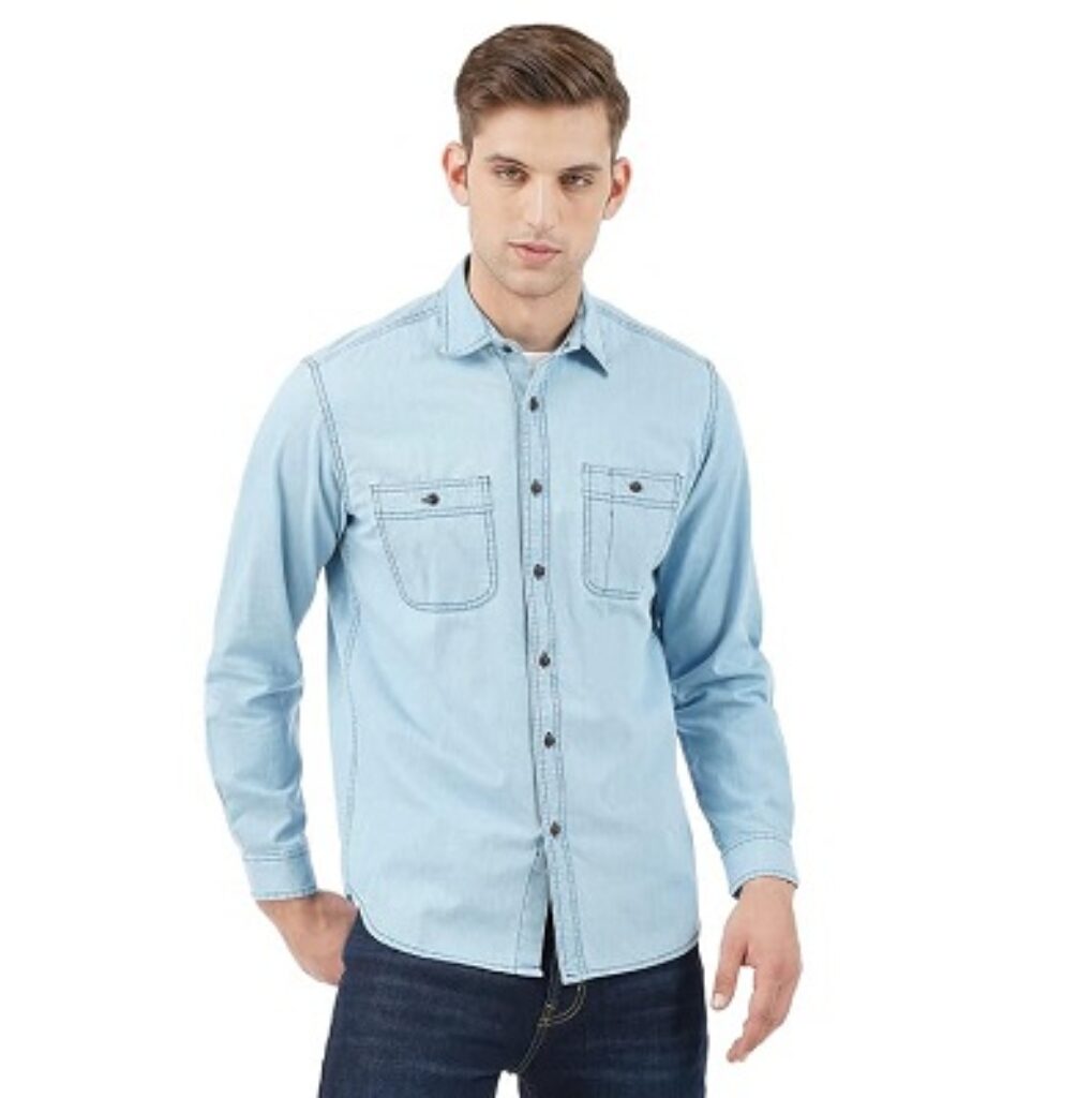 INKD Men's Lightweight Denim Shirt