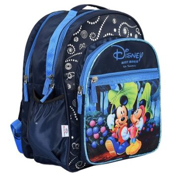 Heart Home Polyester Waterproof Disney Mickey Mouse Face Print Backpack