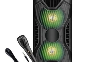 KRISONS Rockstar 4” Double Woofer 20W Multi-Media Bluetooth Party Speaker