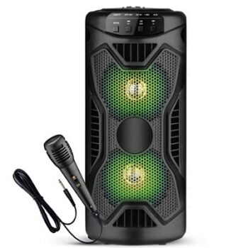 KRISONS Rockstar 4” Double Woofer 20W Multi-Media Bluetooth Party Speaker