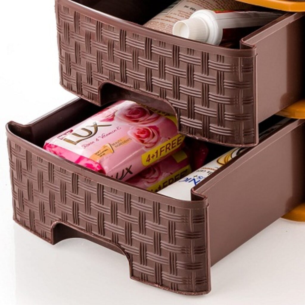 Primelife 2 Layer Modular Basket Drawer Multi Purpose Trolley Foldable Drawers