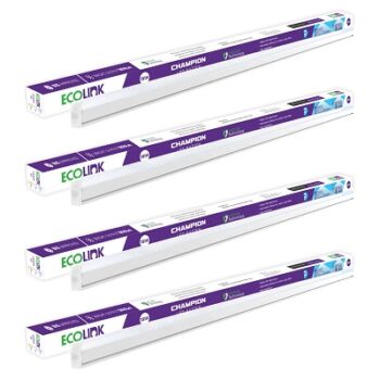 EcoLink 18-Watt Polycarbonate Batten (Warm White Pack of 4) b22 18 Watt LED