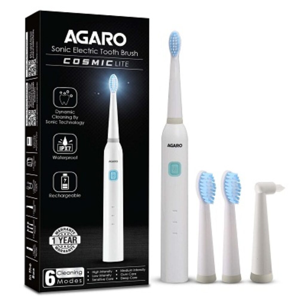 AGARO COSMIC Lite Sonic Electric Toothbrush for Adults with 6 Modes