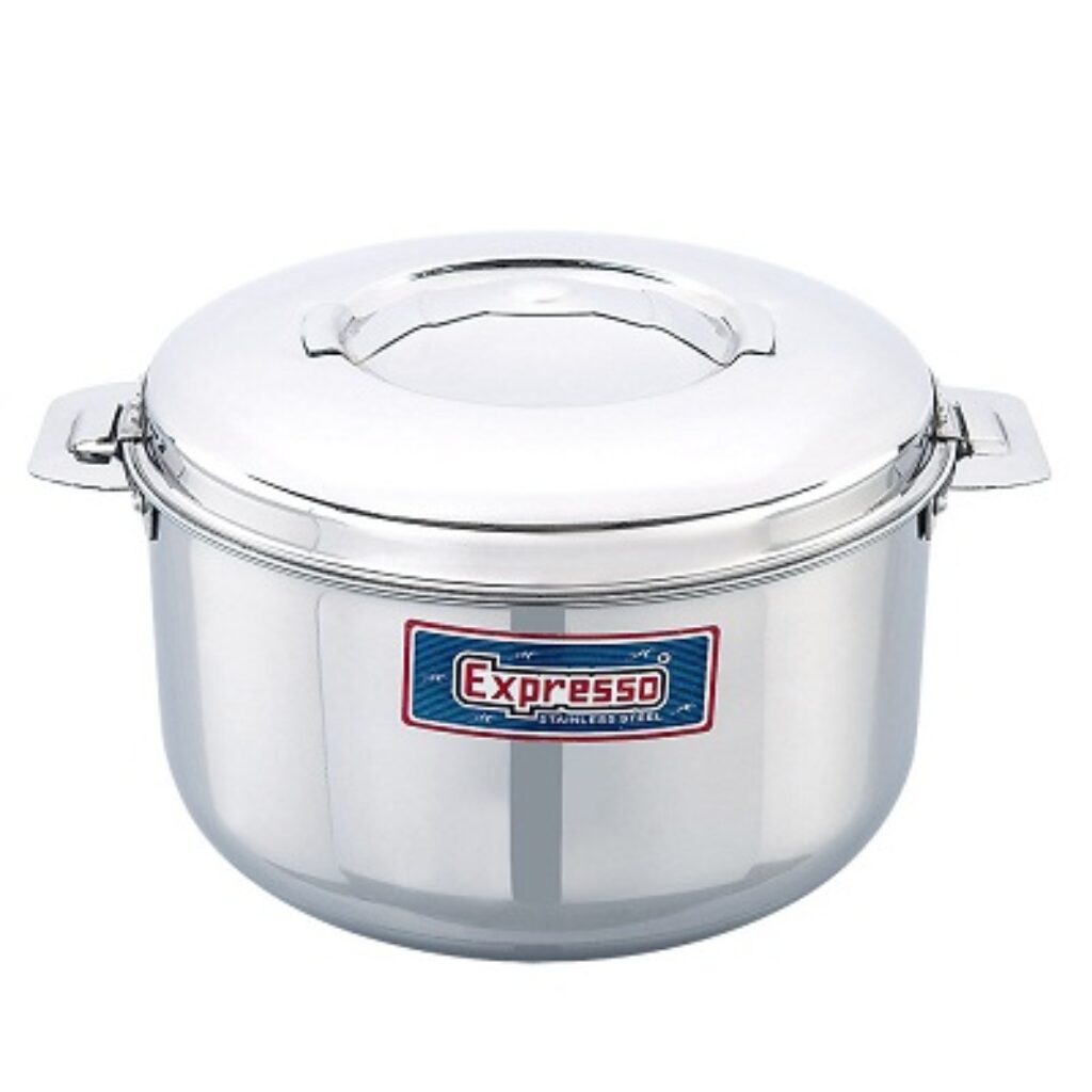 Expresso Stainless Steel Double Layer Bottom Hot Insulated Casserole w/Lid, Capacity 7 litres