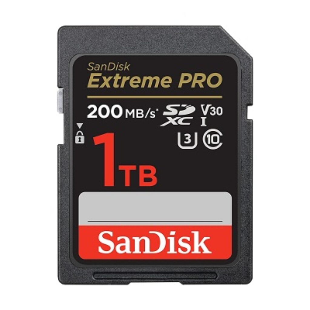 SanDisk Extreme Pro SD UHS I 1TB Card for 4K Video for DSLR