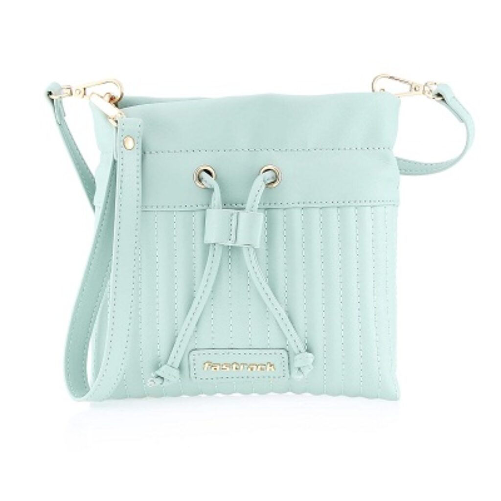 Fastrack Women's Mint Green Quilted Waist Bag