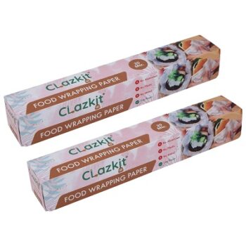 Clazkit Food Wrapping Paper - 20 Meters Food Grade, Microwave Safe,100% Hygienic,Pack of 2