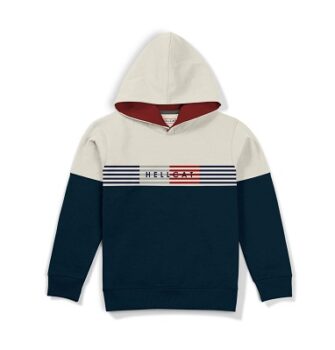 HELLCAT Boys Regular Fit Fulsleeve Hooded Sweatshirt with Rib