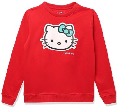 Hello Kitty By Kidsville Girl's Regular Fit Terry Sweatshirt