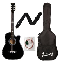 Juârez Acoustic Guitar, 38 Inch Cutaway, 038C with Bag