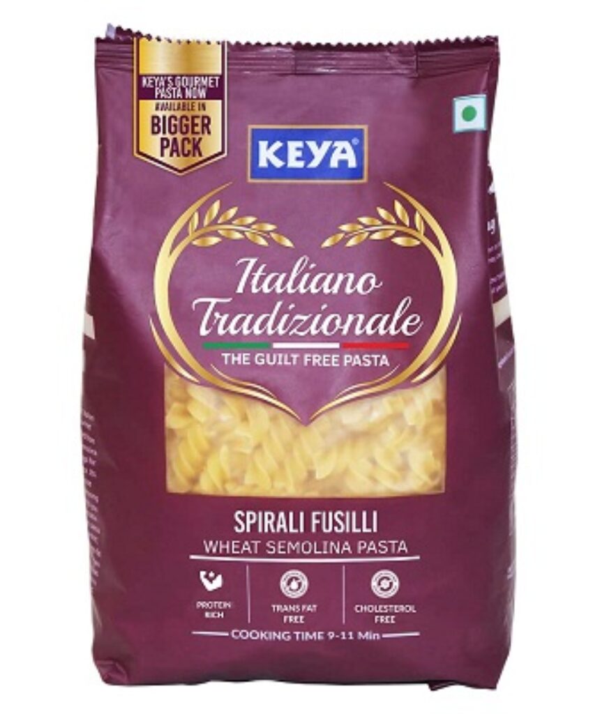 Keya Fusilli Pasta 1kg, 100% Durum Wheat Pasta