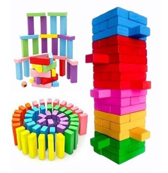 Khasala Brothers Colorful Education Wooden Blocks Toy Set