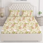 Layers 100% Cotton Bedsheet for Double Bed with 2 Pillow Covers