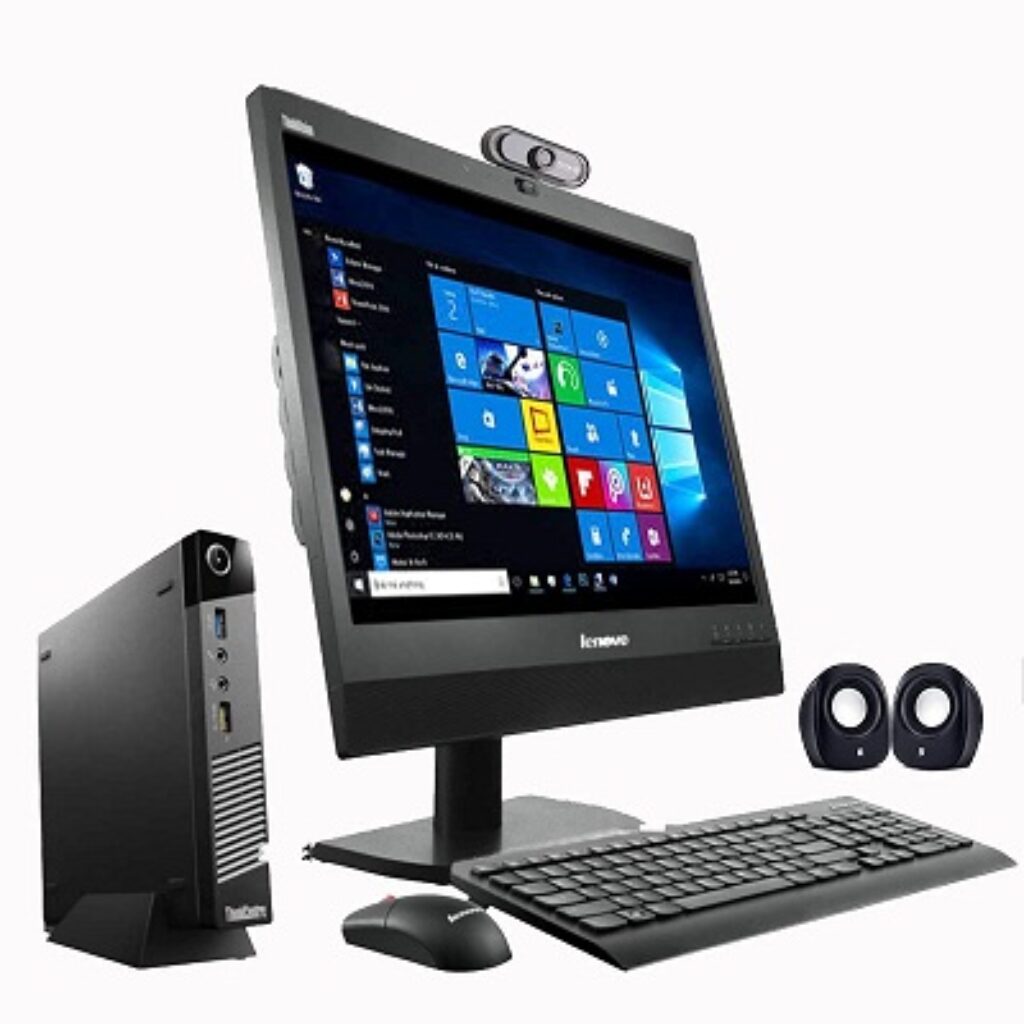 (Refurbished) Lenovo ThinkCenter 19 Inch AIO Desktop Set