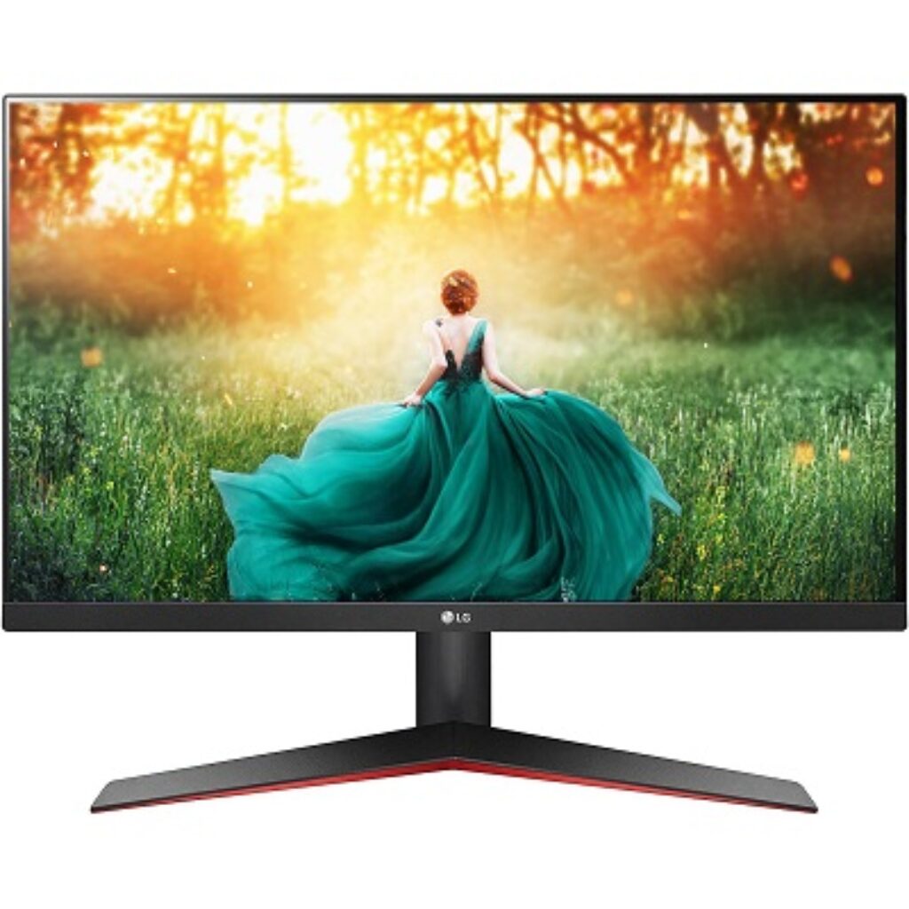 LG 24 inch (60.9cm) Full HD Monitor with IPS Panel (1920 x 1080 Pixel), 1ms, 75Hz, AMD Free-sync with Gaming Mode, 3-Side Borderless Design, VGA, HDMI, Display Port, Tilt Stand - 24MP60G (Black)