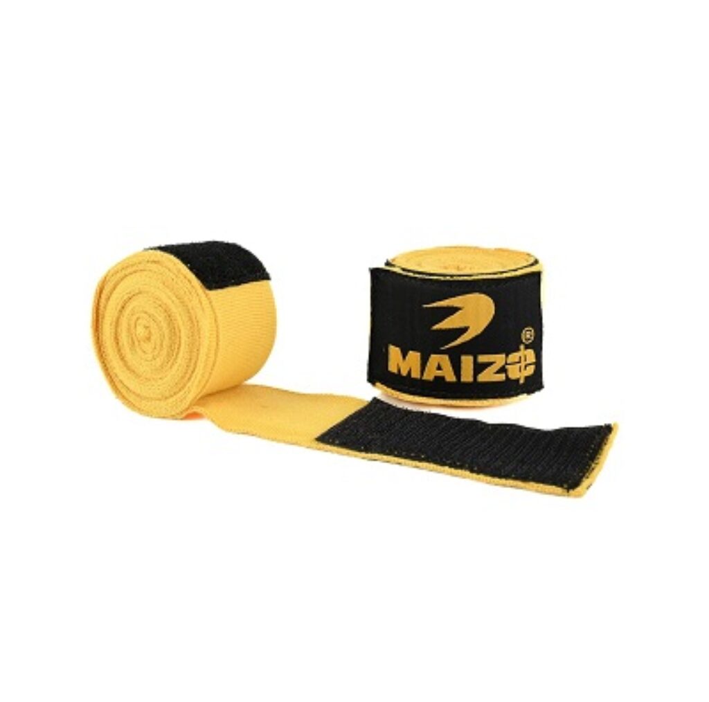 Maizo Stretchable Support Hand wrap, Workout/Boxing & Punching Great for MMA, Muay Thai, Martial Arts, Wrist Support for Adults (110, Yellow)