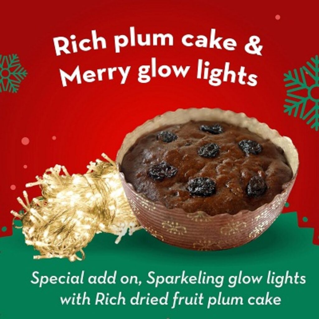 Christmas Gift Box | Plum Cake | Christmas Fairy Lights