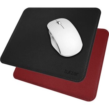 Tukzer Vegan PU Leather Mouse Pad for Laptop Notebook Gaming Computer