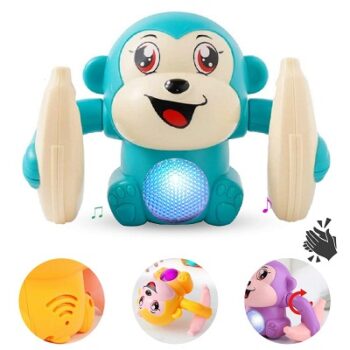 Wembley Dancing Monkey Musical Toy for Kids Baby Spinning Rolling Doll Tumble Toy