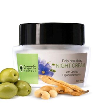 Organic Harvest Brightening Night Cream: Kakadu Plum, Acai Berry & Rice Water | For Glowing Skin | Moisturizing, Vitamin C Face Cream | 100% American...